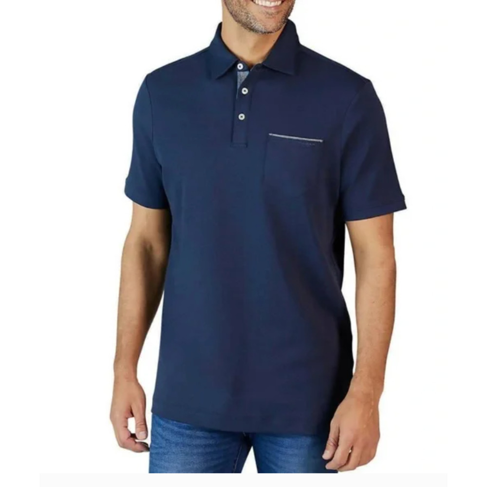 Tahari Polo Short Sleeve Shirt Navy